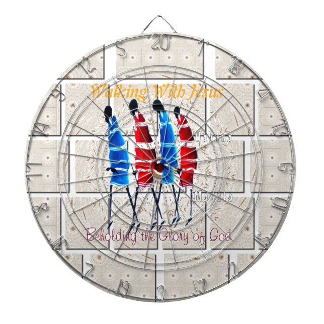 Maasai Morans Christian Art Skriv ut Darttavla (Framsidan)
