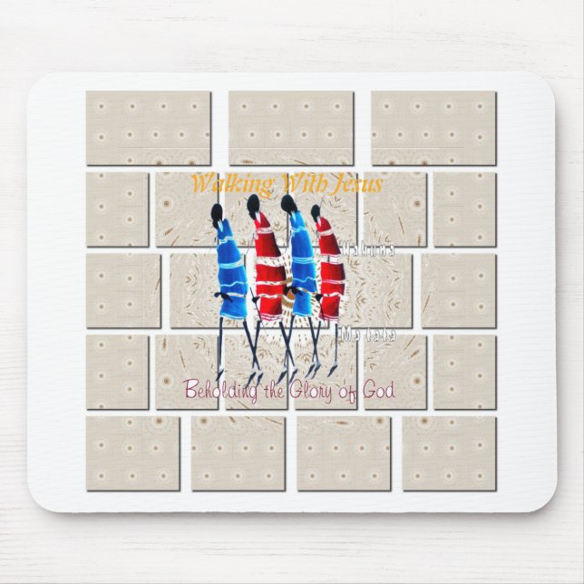 Maasai Morans Christian Art Skriv ut Musmatta (Framsidan)