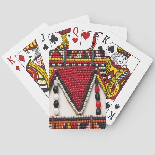 Maasai Stam Pärlarbete Casinokort (Baksidan)