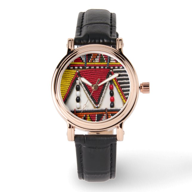 Maasai stamm pärlarbete armbandsur (Framsida)