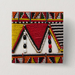 Maasai stamm pärlarbete knapp