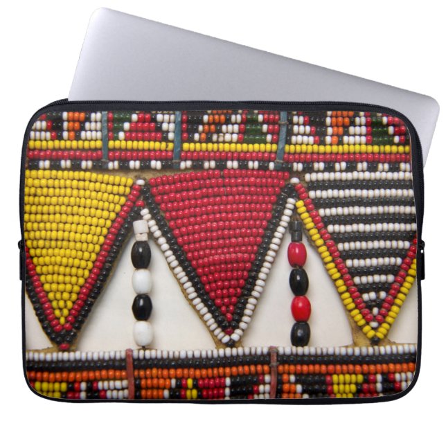 Maasai stamm pärlarbete laptop fodral (Framsidan)