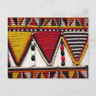 Maasai-stammens pärlarbete vykort