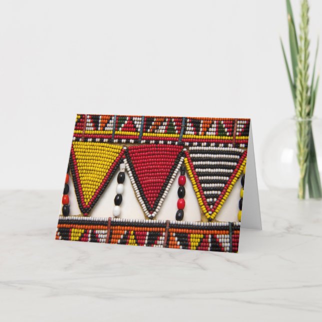 Maasai Tribal Beadwork Kort (Framsida)