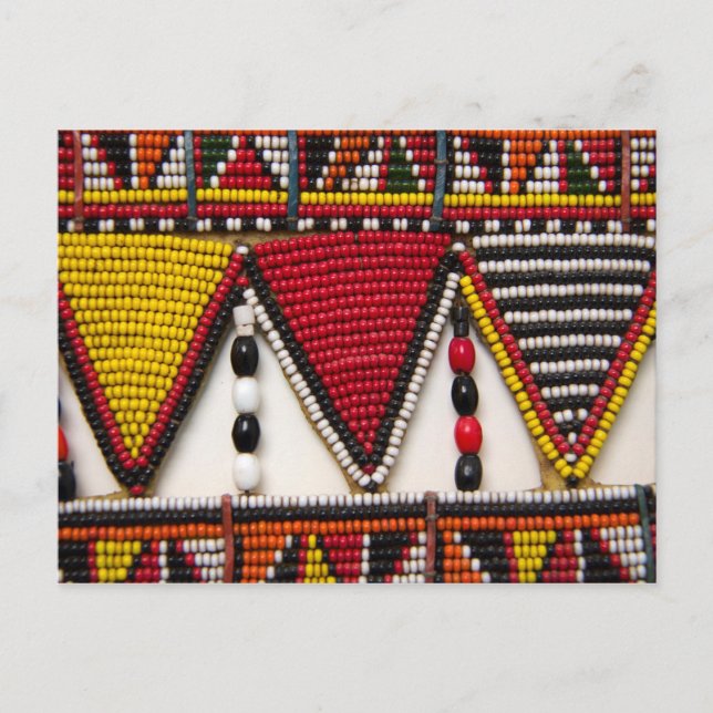 Maasai Tribal Beadwork Vykort (Framsida)