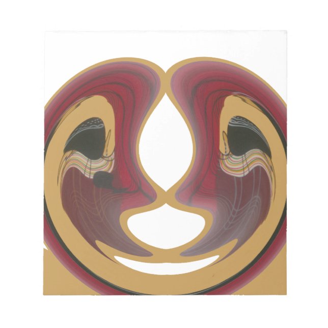 Maasai Tribal Whirl Art Print Anteckningsblock (Framsida)