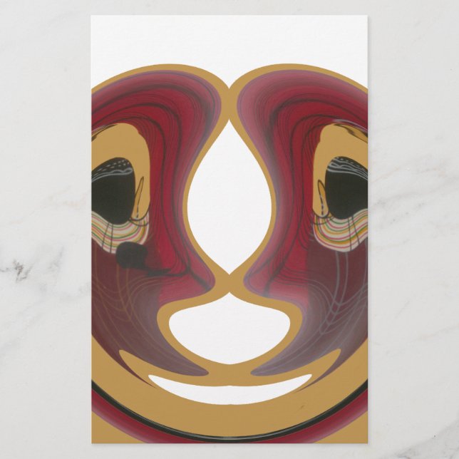 Maasai Tribal Whirl Art Print Brevpapper (Framsida)