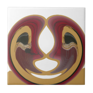 Maasai Tribal Whirl Art Print Kakelplatta