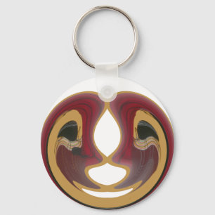 Maasai Tribal Whirl Art Print Nyckelring