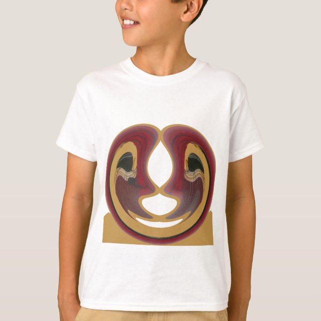 Maasai Tribal Whirl Art Print T-shirt (Framsida)