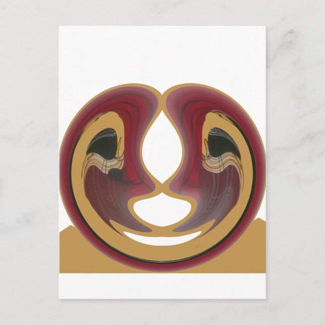 Maasai Tribal Whirl Art Print Vykort (Framsida)