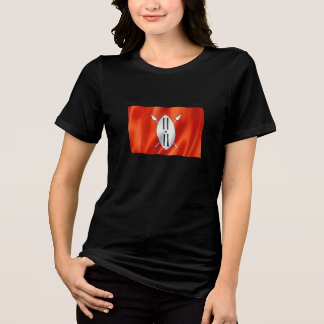 MAASAI Tribe Flagga T Shirt (Framsida)