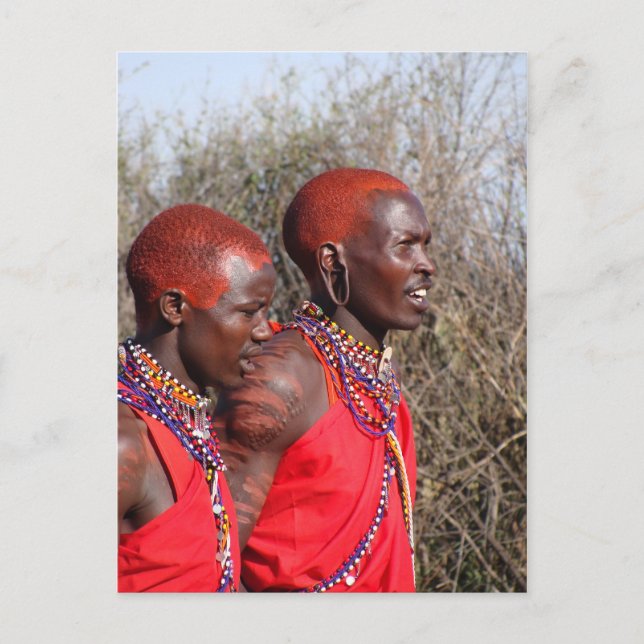 Maasai Warrior-3 Vykort (Framsida)