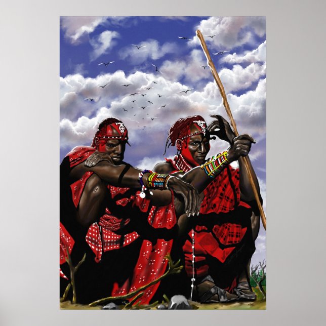 MAASAI WARRIORS POSTER (Framsidan)