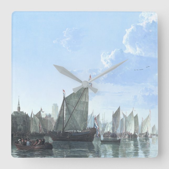 Maasen på Dordrecht Fyrkantig Klocka (Framsida)
