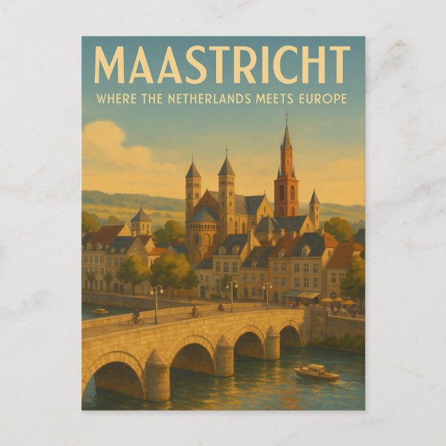 MAASTRICHT – Där Nederländerna möter Europa Vykort (Framsida)