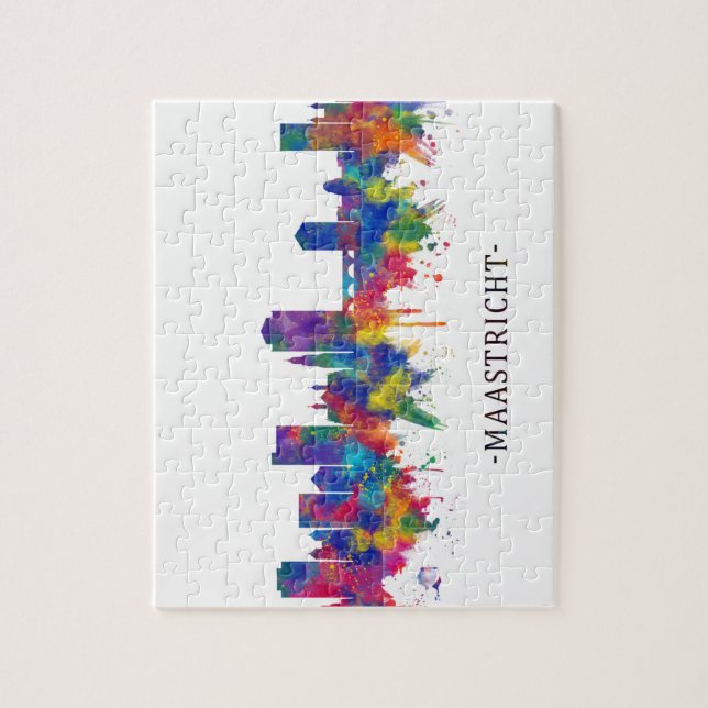 Maastricht Netherlands Skyline Pussel (Vertikal)