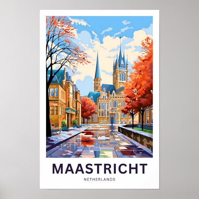Maastricht Netherlands Travel Print Poster (Framsidan)