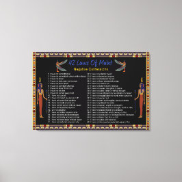 Maats 42-lag - Negativa bekännelser Canvastryck