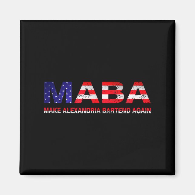 Maba Make Aoc Andria Ocasio-cortez Bartend Again U Magnet (Framsidan)