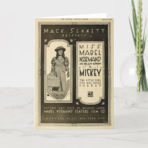 Mabel Normand 1917 Exhibitor Ad tyst film Kort