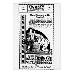 Mabel Normand vad händde till Rosa 1921 Hälsningskort