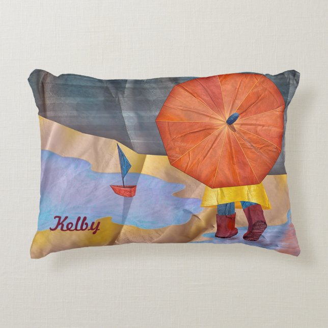 Mabells dagar som plaskar i en pöl prydnadskudde (Framsidan)