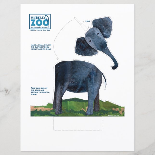 Mabells Zoo Elephant Cutout (Framsida)