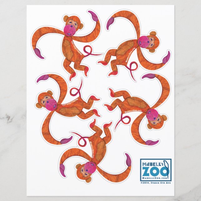 Mabell's Zoo Monkey Cutout (Framsida)
