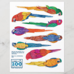 Mabells Zoo Parrot Cutouts
