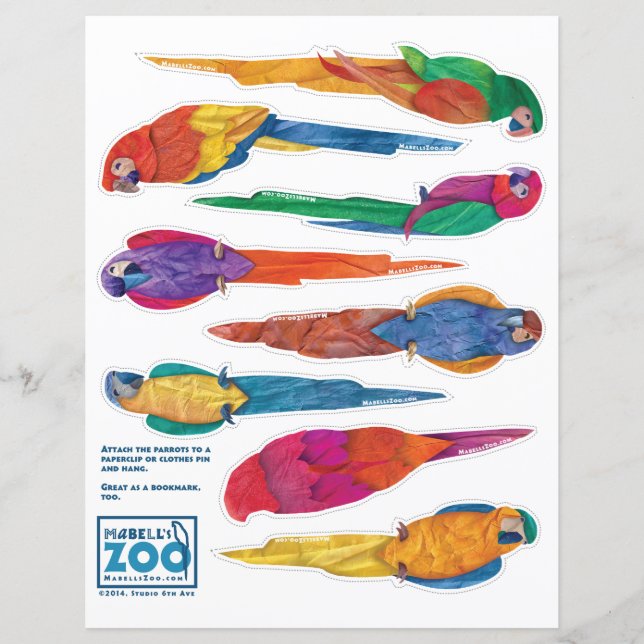 Mabells Zoo Parrot Cutouts (Framsida)