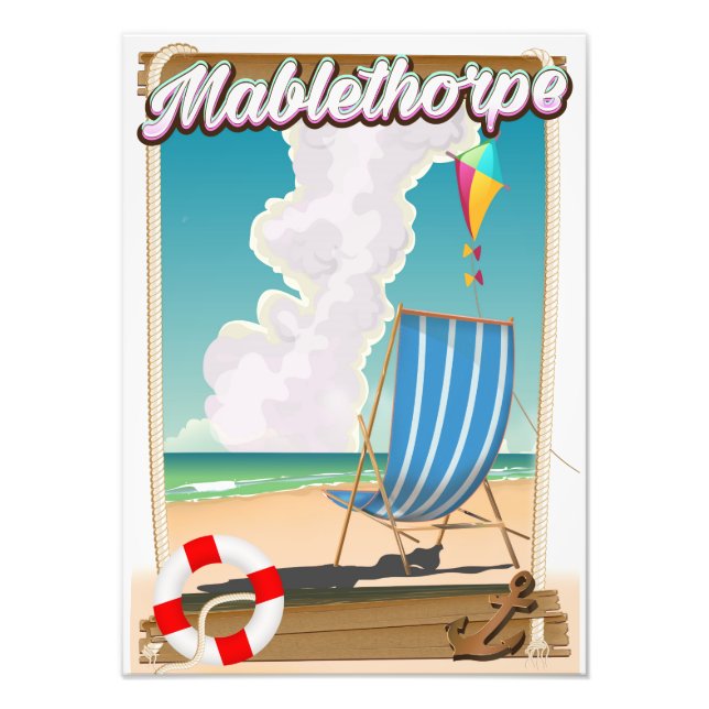 Mablethorpe Semesterplakat Fototryck (Framsidan)
