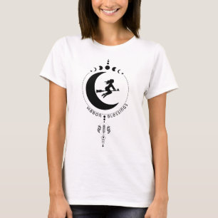 Mabon Blessings, häxa, måne, vete T Shirt