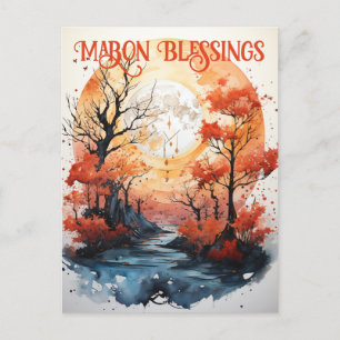 Mabon Blessings-vykort Vykort