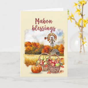 Mabon Blessings Wiccan Pagan-hälsningskort Kort