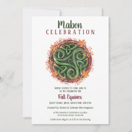Mabon Fall Equinox Celtic Triskelion Harvest Inbjudningar