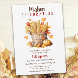 Mabon Fall Equinox Maj & Pumpkin Basket Inbjudningar