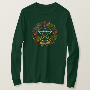 Mabon Grapine Vine Wand with Pentacle T Shirt