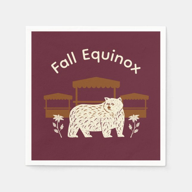 Mabon Harvest Fall Equinox-inbjudan Pappersservett (Framsidan)