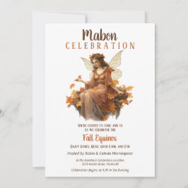 Mabon Harvest Fall Equinox Retro Fairy Inbjudningar