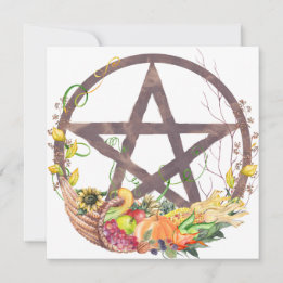 Mabon Harvest Pentacle Autumn Equinox Kort