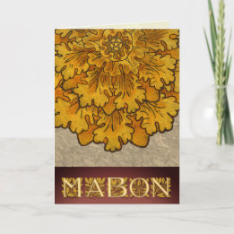 Mabon Oak Lövs och Brev Helgkort