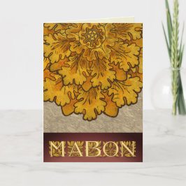 Mabon Oak Lövs och Brev Helgkort