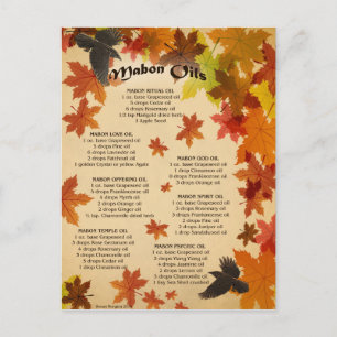 Mabon Oils vycard Vykort