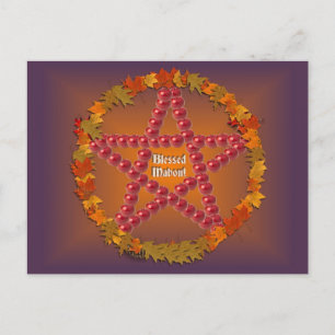 Mabon Pentacle Vykort