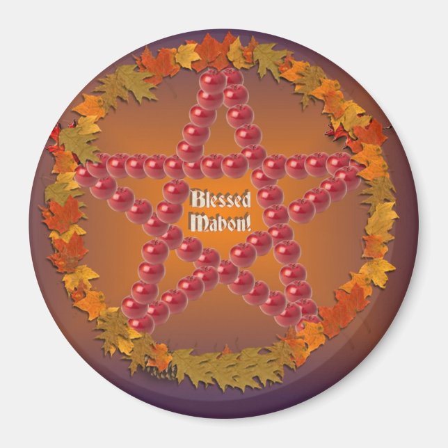 Mabon Pentakeln Magnet (Framsidan)