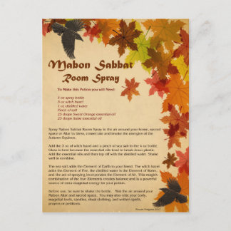 Mabon Room Spray-vykort Vykort
