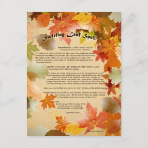 Mabon Swirling Löv Spell vykort