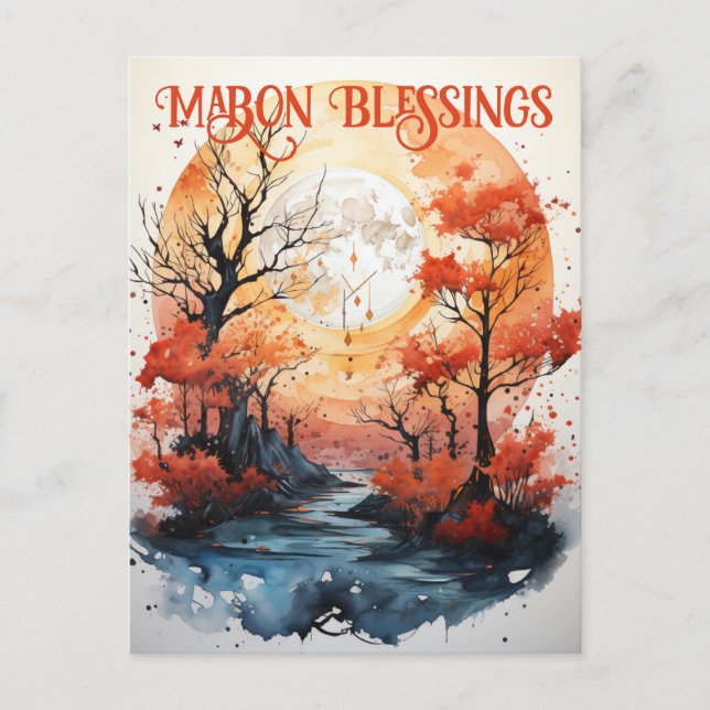 Mabon-välsignelser vykort (Framsida)