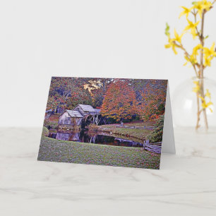 Mabry Mill in Fall Greeting Card Kort